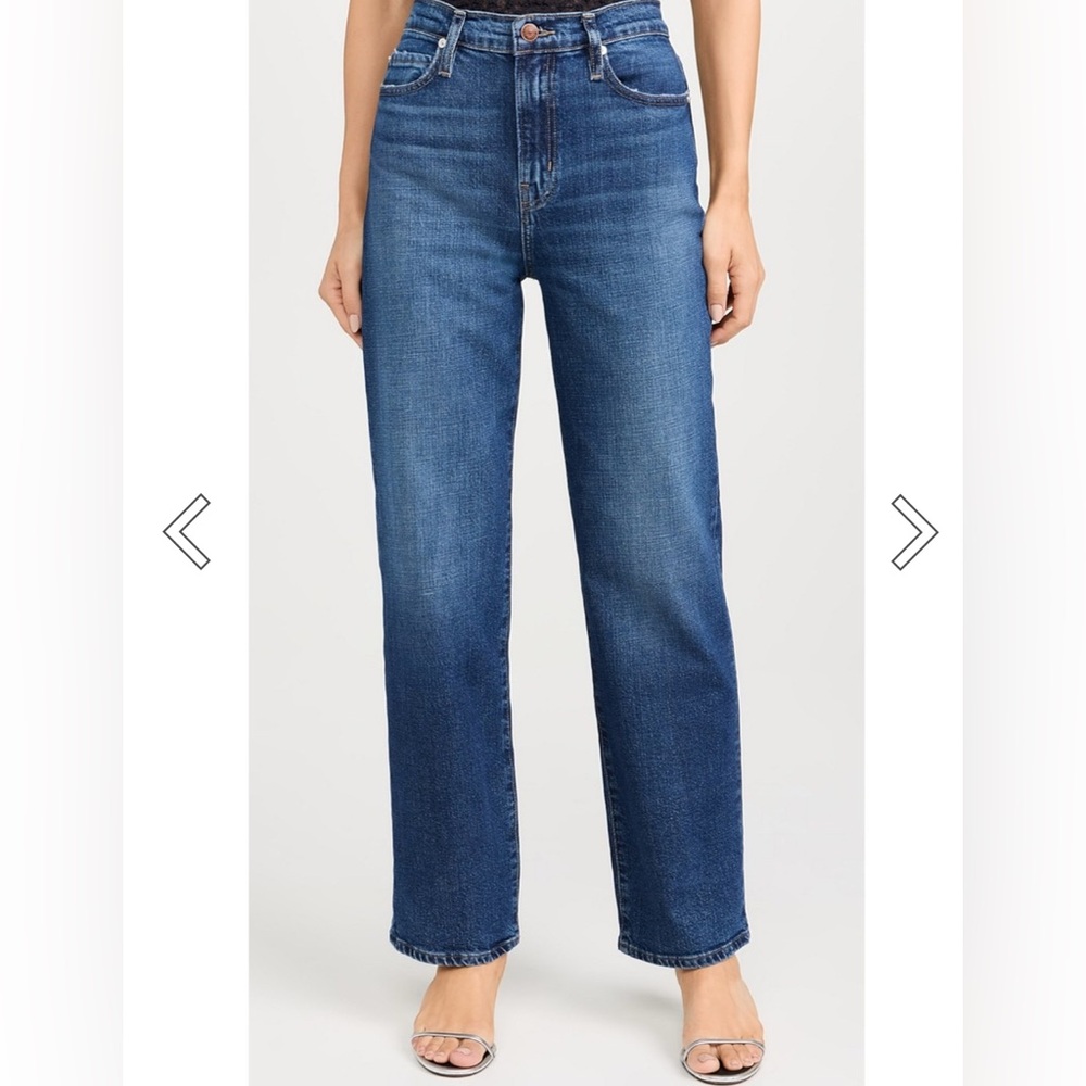 Frame Denim Women's High Rise Straight Leg Jeans in Blue